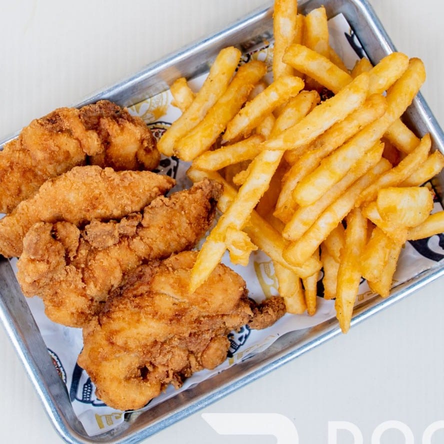 (6)Chicken Tenders & fries.