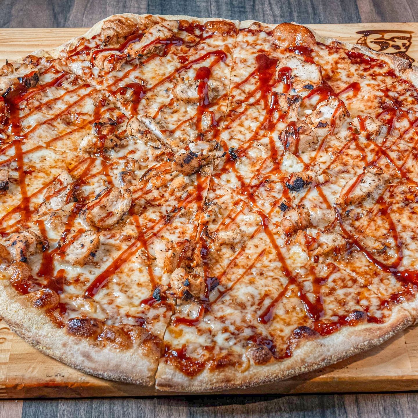 Chicken BBQ Pizza.